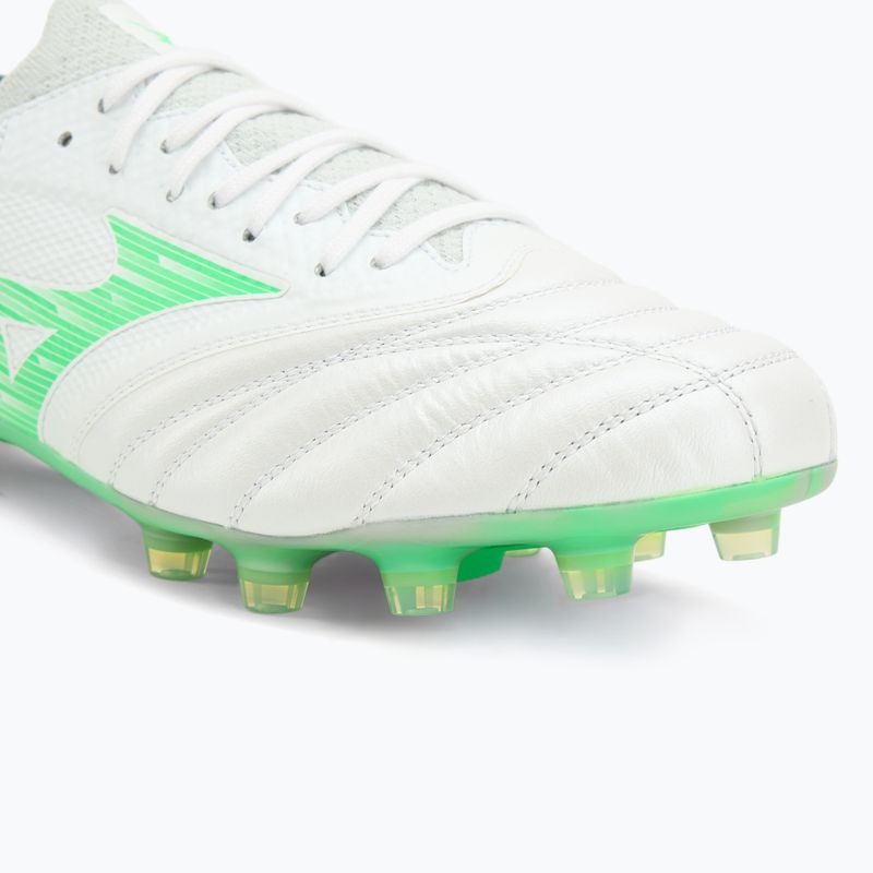 Pánské kopačky Mizuno Morelia Neo IV Β Elite MD white/neon green/cool gray 3c 7