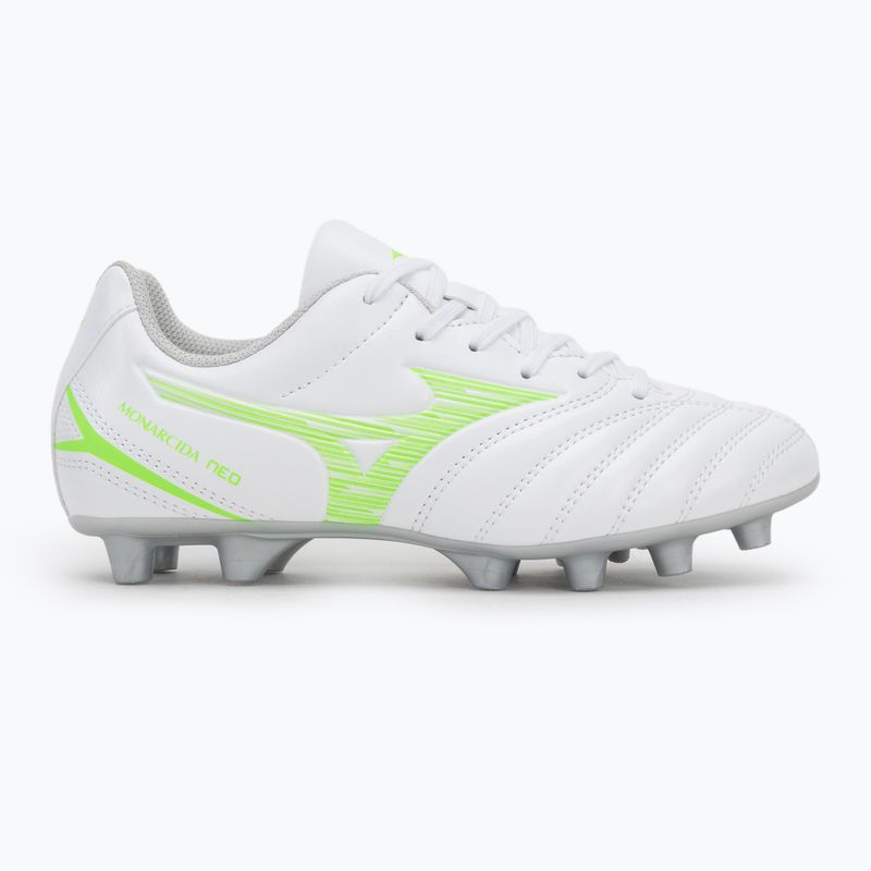 Dětské kopačky  Mizuno Monarcida Neo III Select Jr Md white/neon green 2