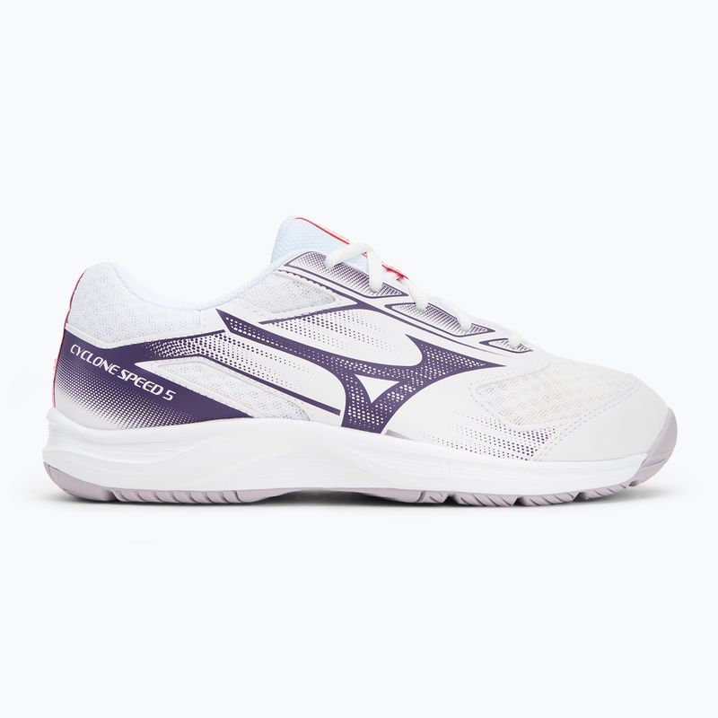 Volejbalové boty  Mizuno Cyclone Speed 5 white/violet indigo/camellia rose 2