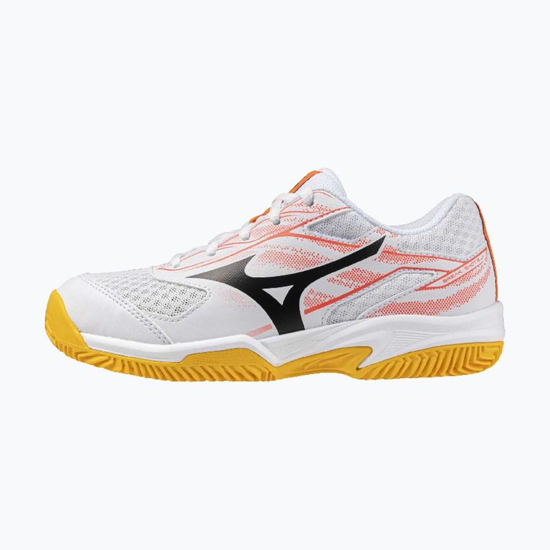 Dětské tenisové boty Mizuno Break Shot 5 Jr CC white/calypso coral/citrus 8