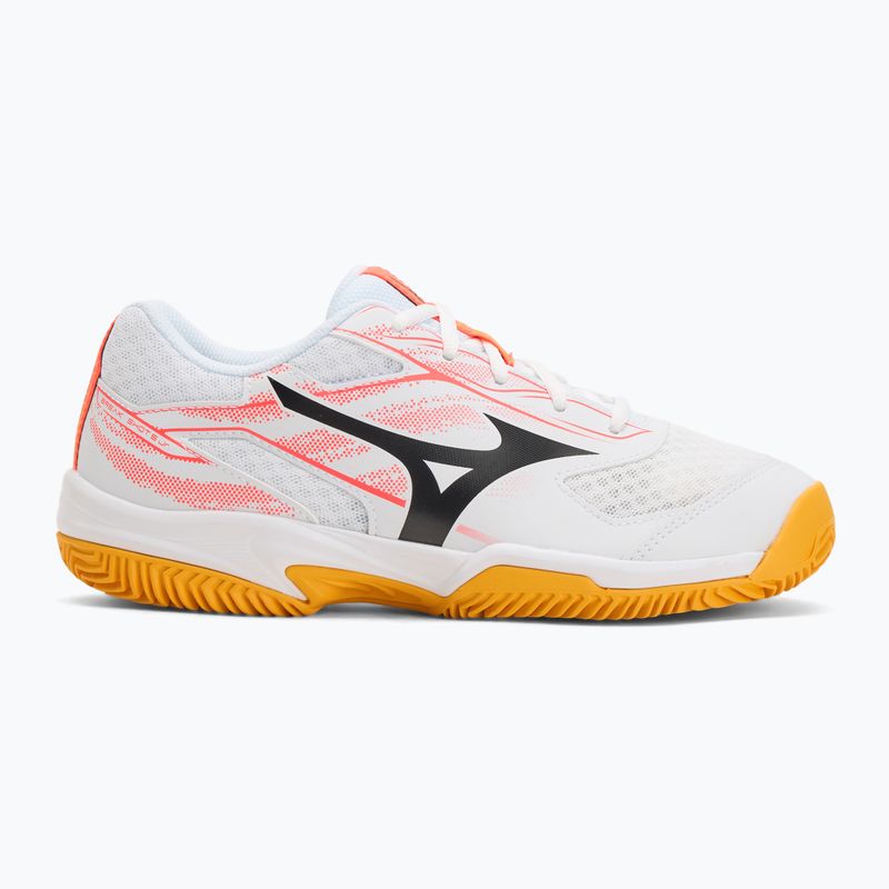 Dětské tenisové boty Mizuno Break Shot 5 Jr CC white/calypso coral/citrus 2