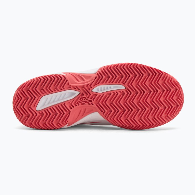 Dětské tenisové boty Mizuno Break Shot 5 Jr CC white/blue granite/calypso coral 4