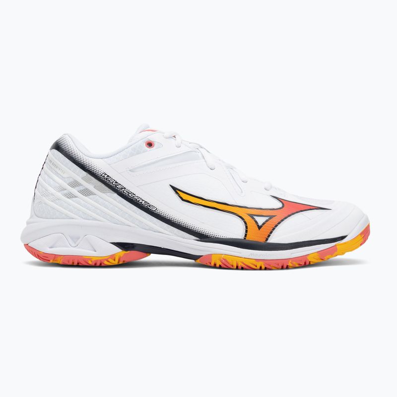Badmintonové boty Mizuno Wave Claw 3 white/citrus/calypso coral 2