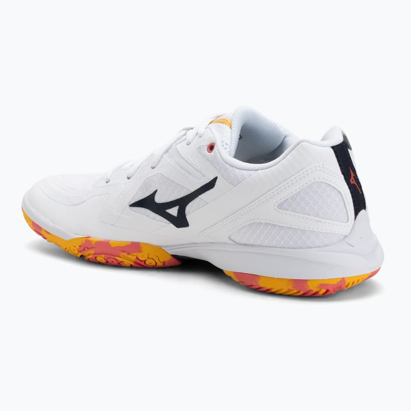 Badmintonové boty Mizuno Wave Claw 3 white/citrus/calypso coral 3