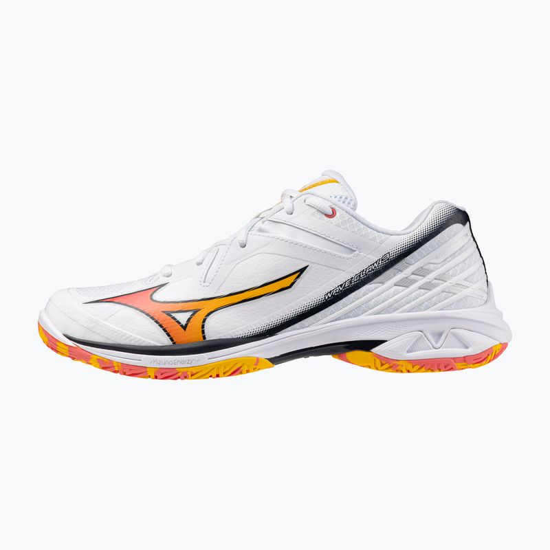 Badmintonové boty Mizuno Wave Claw 3 white/citrus/calypso coral 8