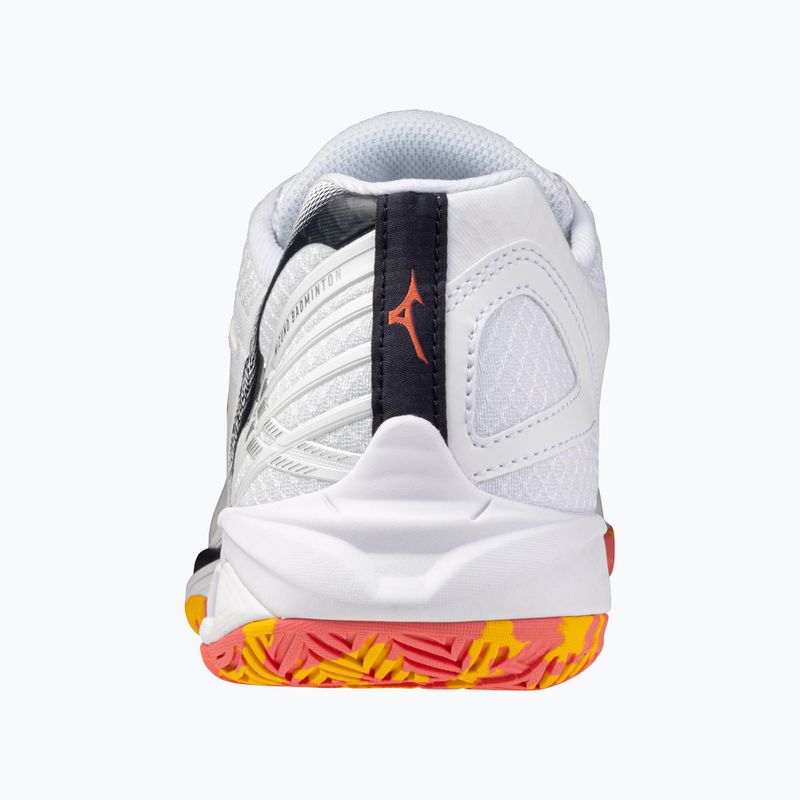 Badmintonové boty Mizuno Wave Claw 3 white/citrus/calypso coral 10