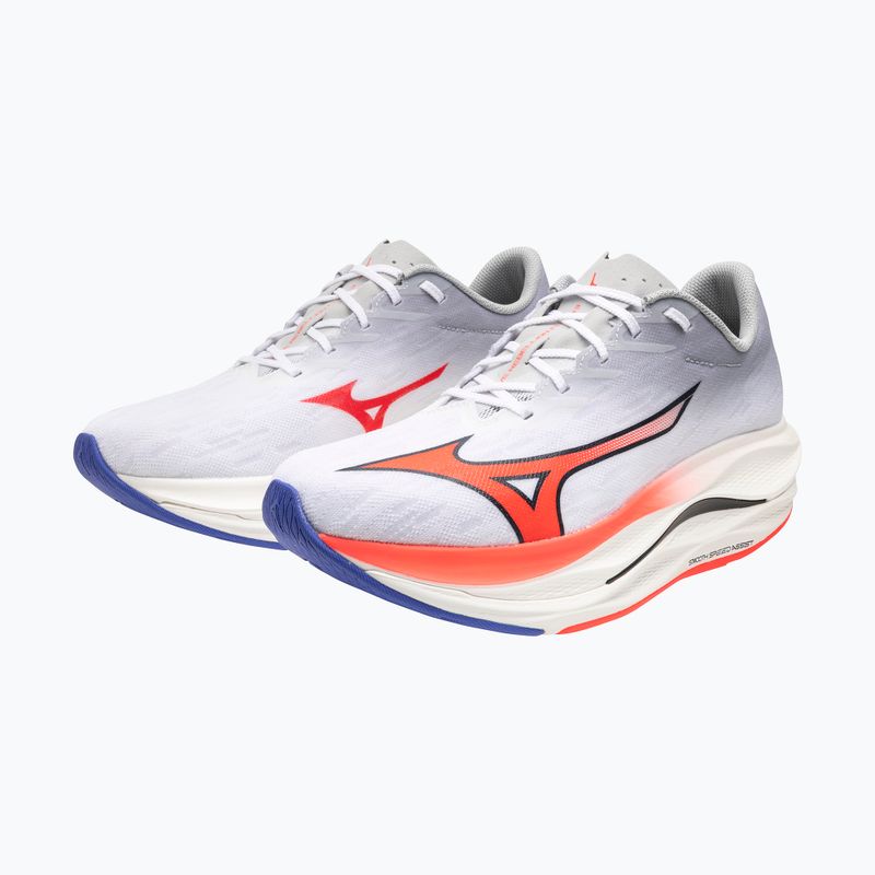 Pánské běžecké boty Mizuno Wave Rebellion Flash 3 white/fiery coral 2/iris bloom 8