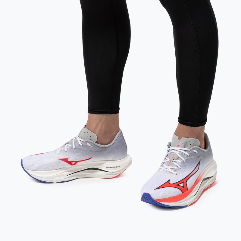Pánské běžecké boty Mizuno Wave Rebellion Flash 3 white/fiery coral 2/iris bloom 10