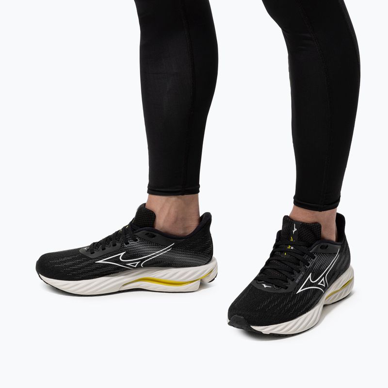 Pánské běžecké boty Mizuno Wave Inspire 21 black/white/vibrant yellow 17