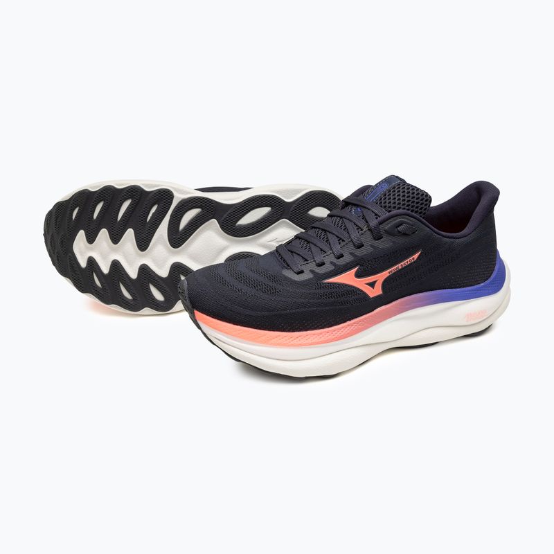 Dámské běžecké boty Mizuno Wave Sky 9 odyssey gray/striking coral/iris bloom 9
