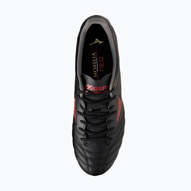 Pánské kopačky Mizuno Morelia Neo IV Pro MD black/morelia 40th red/black 12