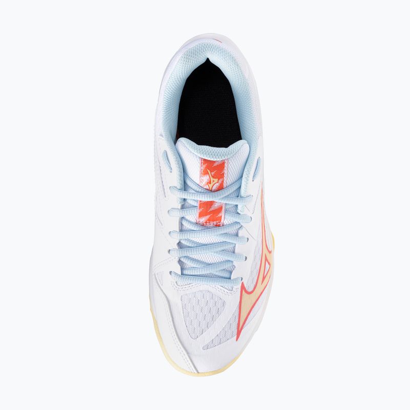 Dámské volejbalové boty Mizuno Thunder Blade Z white/calypso coral/pale banana 5
