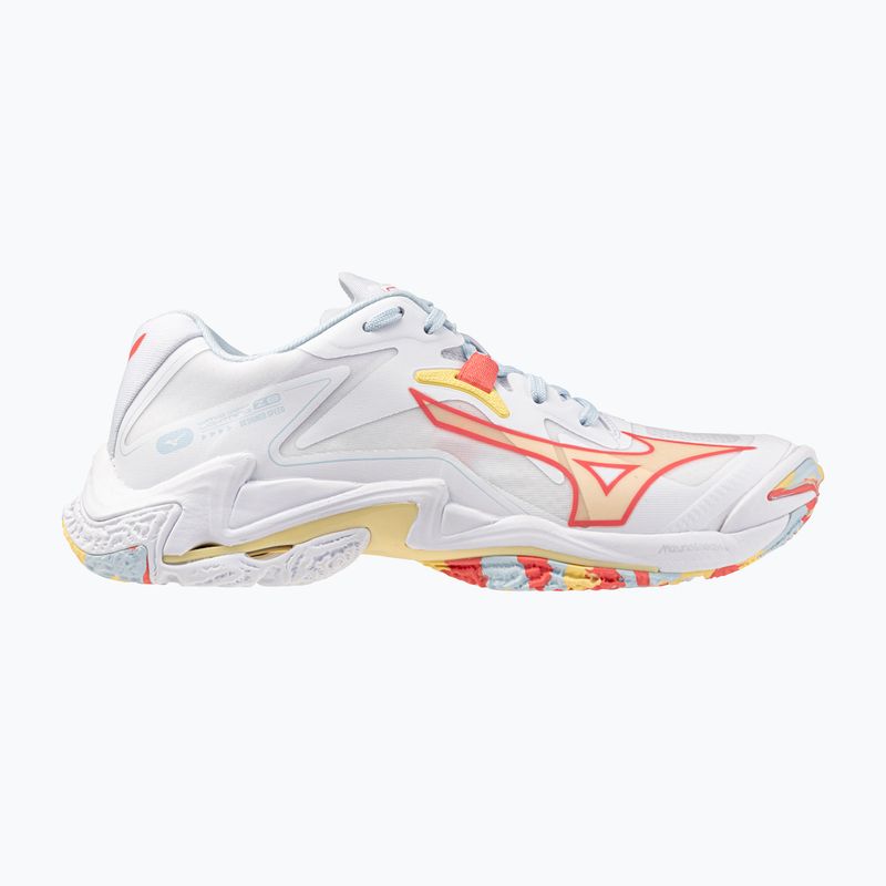 Dámské volejbalové boty Mizuno Wave Lightning Z8 white/calypso coral/pale banana