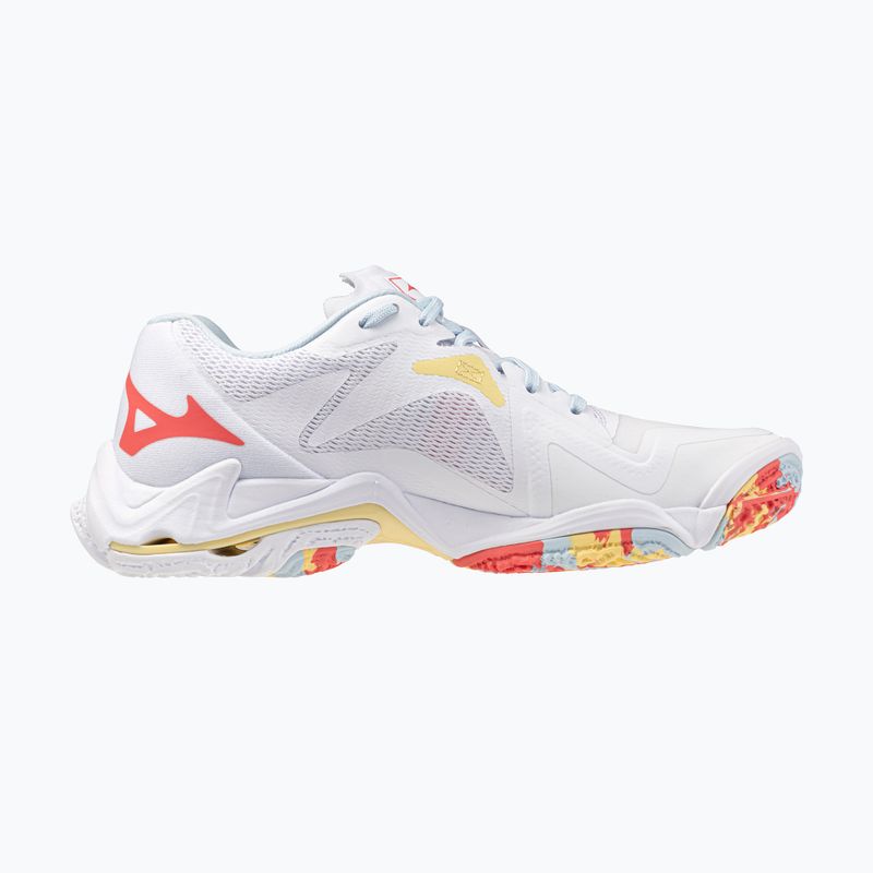 Dámské volejbalové boty Mizuno Wave Lightning Z8 white/calypso coral/pale banana 2