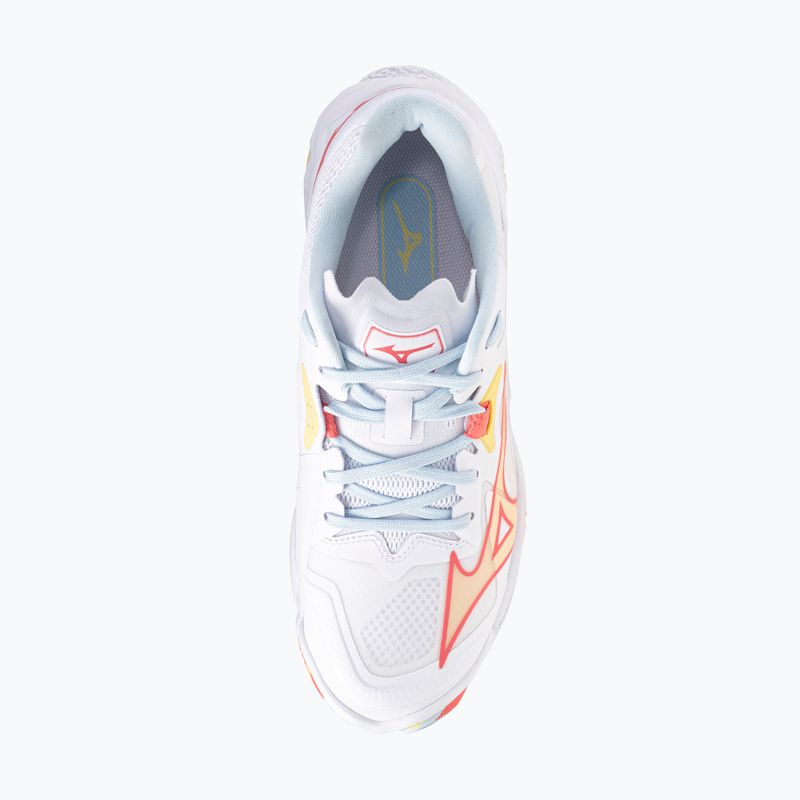 Dámské volejbalové boty Mizuno Wave Lightning Z8 white/calypso coral/pale banana 5