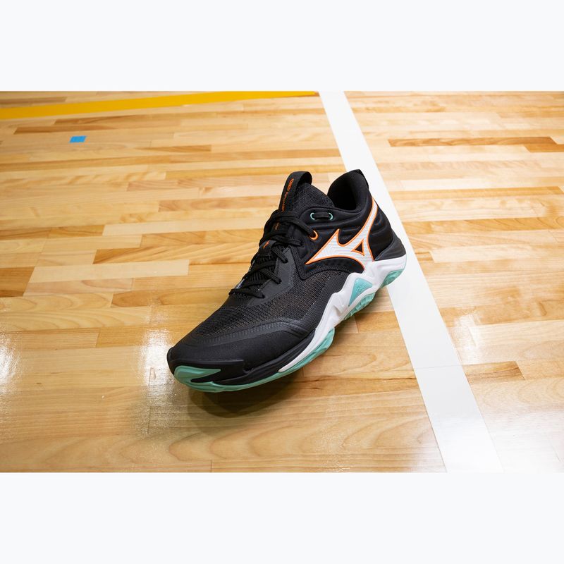 Volejbalové boty Mizuno Wave Momentum Elite black/tangelo/ice green 8