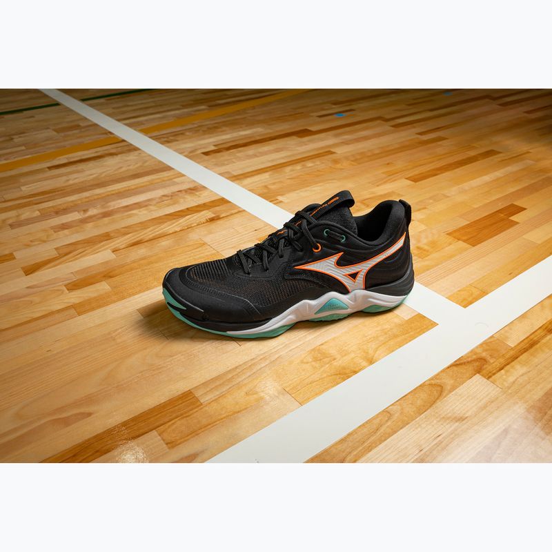 Volejbalové boty Mizuno Wave Momentum Elite black/tangelo/ice green 9