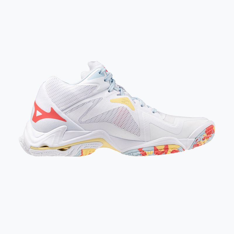 Dámské volejbalové boty Mizuno Wave Lightning Z8 Mid white/calypso coral/pale banana 2