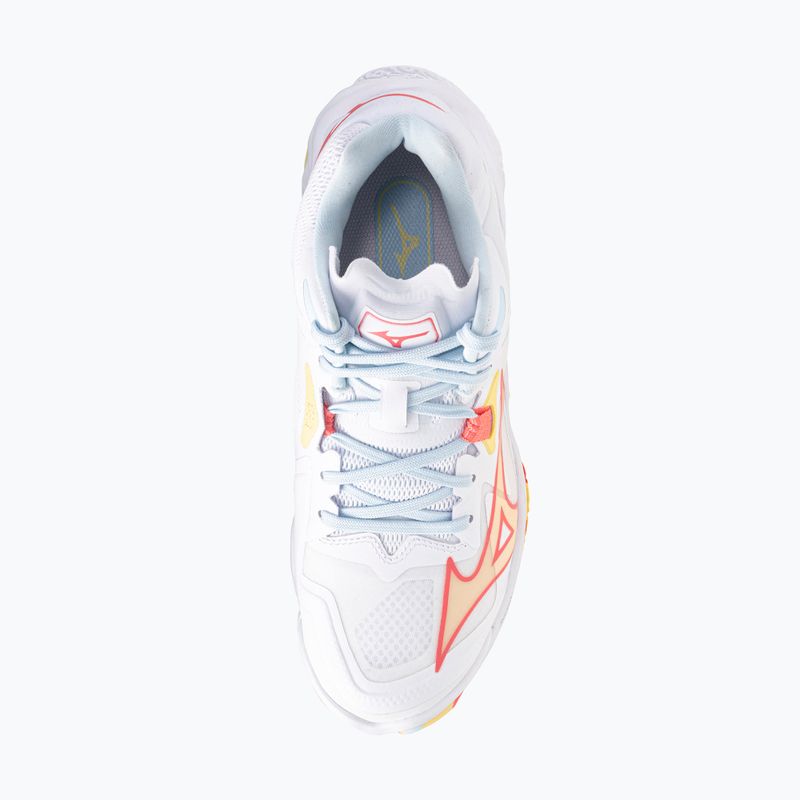 Dámské volejbalové boty Mizuno Wave Lightning Z8 Mid white/calypso coral/pale banana 5