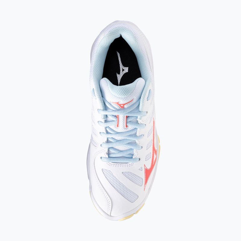 Dámské volejbalové boty Mizuno Wave Voltage 2 white/calypso coral/pale banana 5