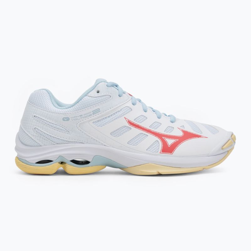 Dámské volejbalové boty Mizuno Wave Voltage 2 white/calypso coral/pale banana 2
