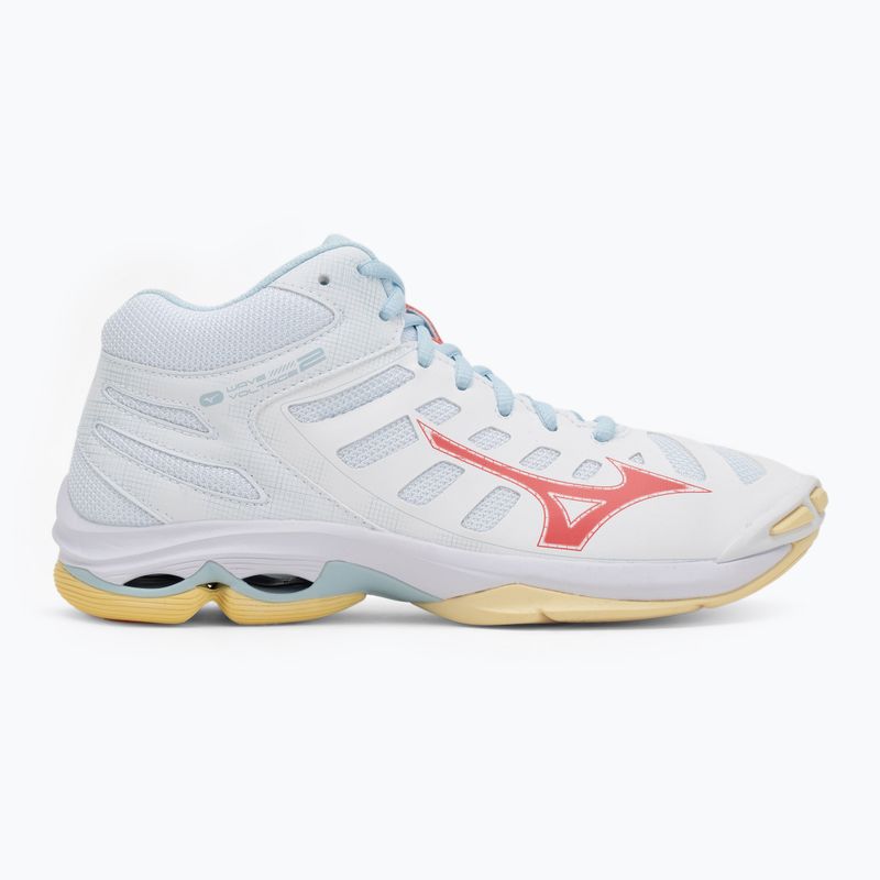 Dámské volejbalové boty Mizuno Wave Voltage 2 Mid white/calypso coral/pale banana 2