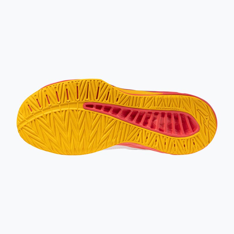 Dětské volejbalové boty Mizuno Lightning Star Z7 white/fiery coral 2/citrus 4