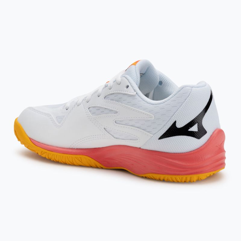 Dětské volejbalové boty Mizuno Lightning Star Z7 white/fiery coral 2/citrus 3
