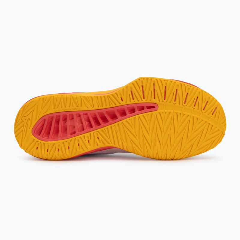 Dětské volejbalové boty Mizuno Lightning Star Z7 white/fiery coral 2/citrus 4