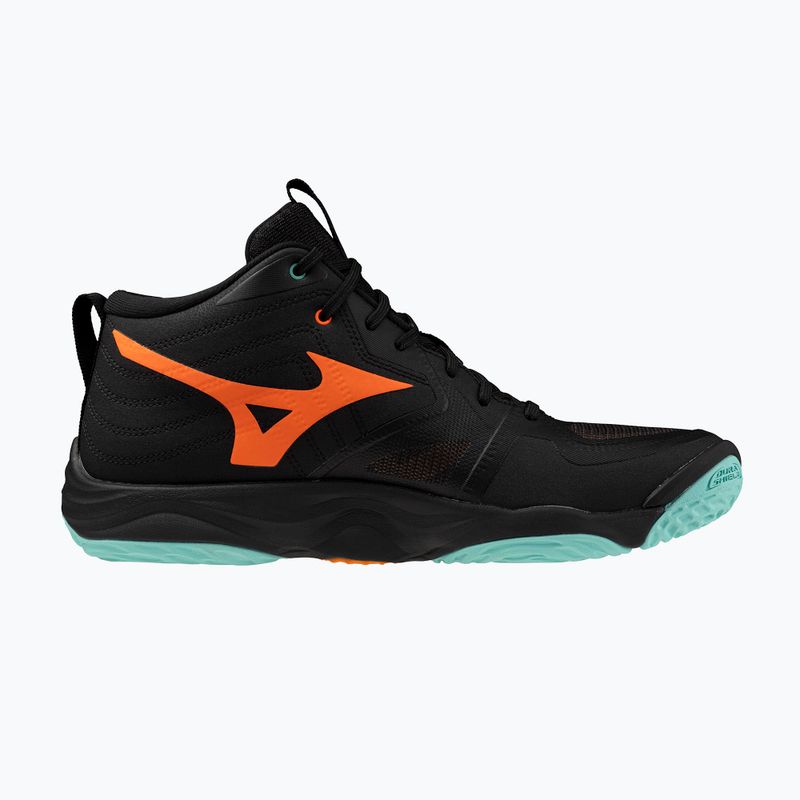 Volejbalové boty Mizuno Wave Momentum Elite Mid black/tangelo/ice green 9