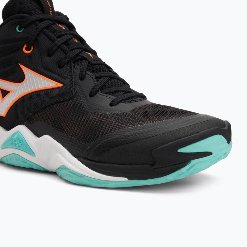 Volejbalové boty Mizuno Wave Momentum Elite Mid black/tangelo/ice green 7
