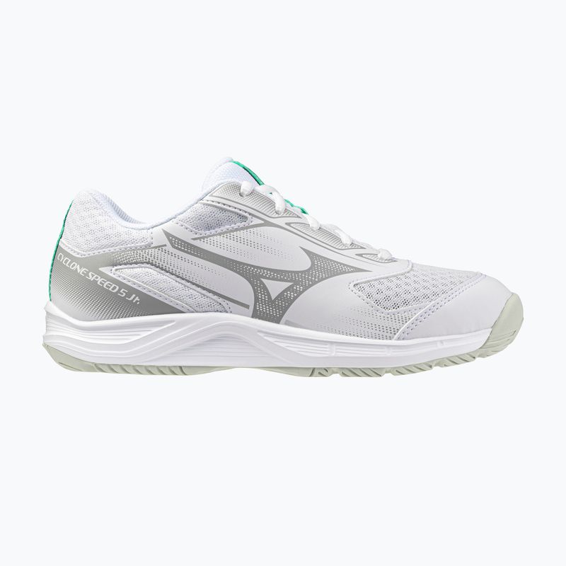 Dětské volejbalové boty Mizuno Cyclone Speed 5 white/black/frozen emerald