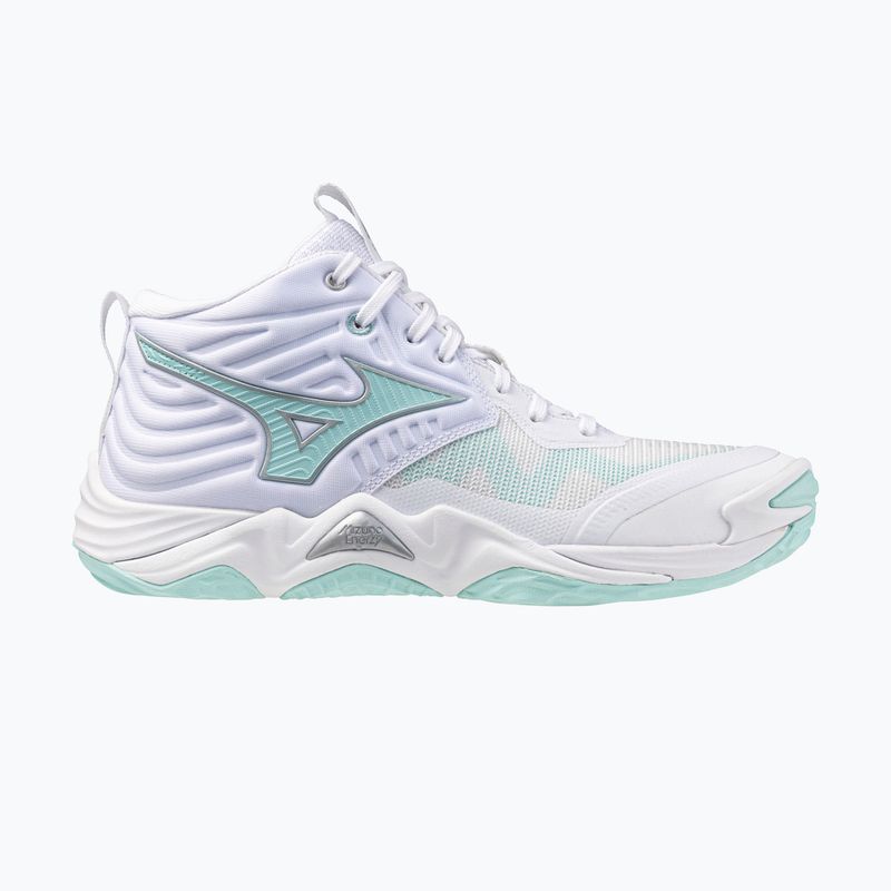 Dámské volejbalové boty Mizuno Wave Momentum Elite Mid white/blue tint