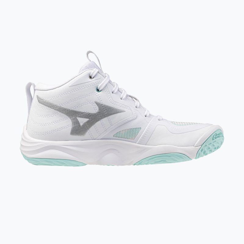 Dámské volejbalové boty Mizuno Wave Momentum Elite Mid white/blue tint 2