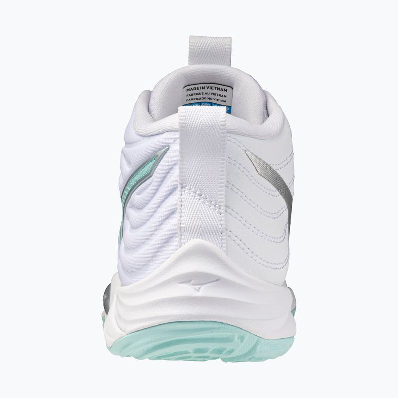 Dámské volejbalové boty Mizuno Wave Momentum Elite Mid white/blue tint 3