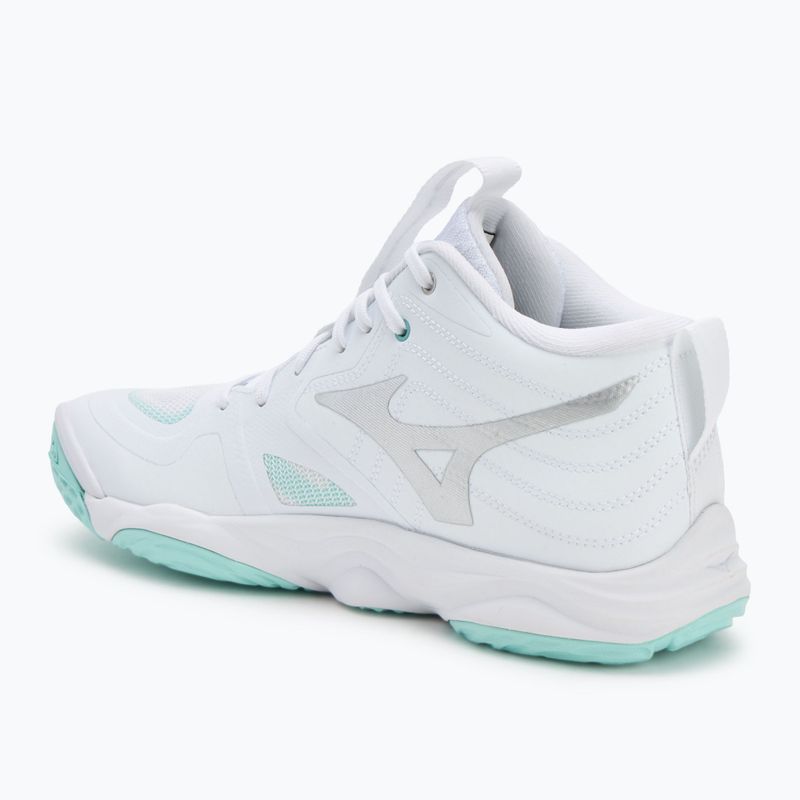 Dámské volejbalové boty Mizuno Wave Momentum Elite Mid white/blue tint 3