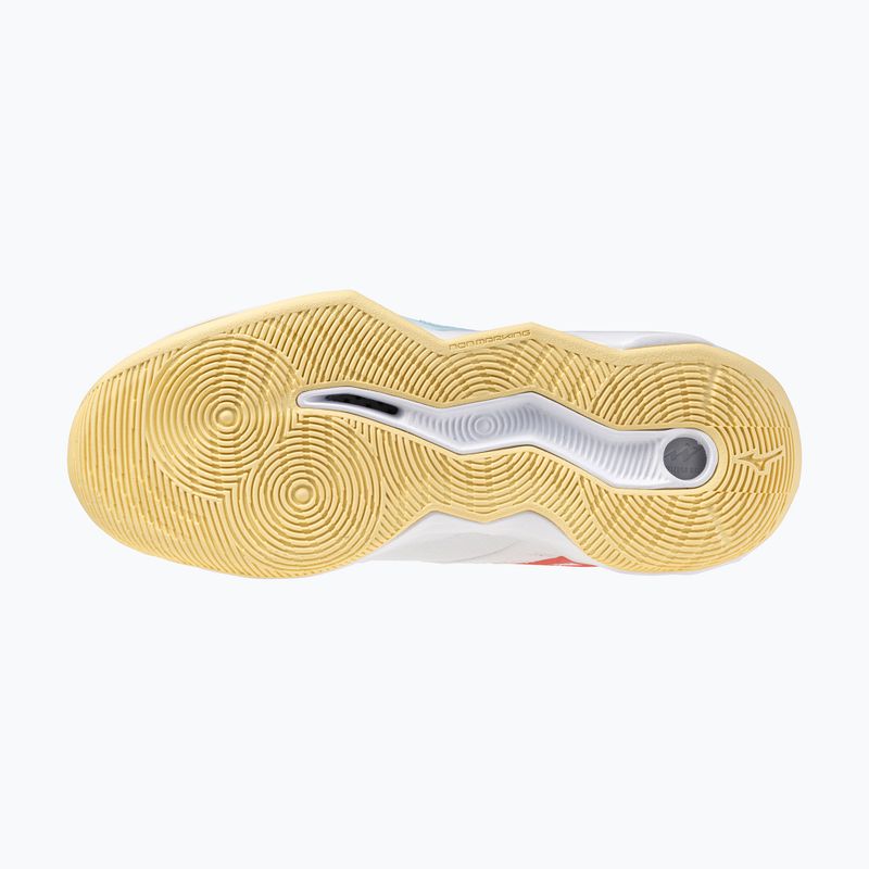 Dámské volejbalové boty Mizuno Wave Momentum Pro white/calypso coral/pale banana 4