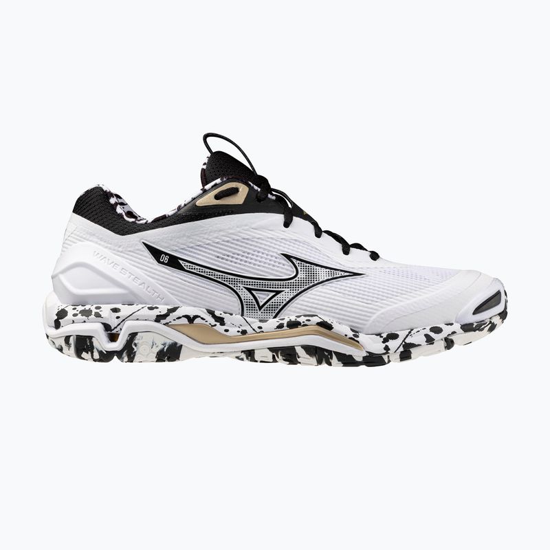 Boty na házenou Mizuno Wave Stealth 6 white/black/gold 8