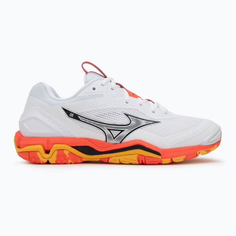 Házenkářské boty Mizuno Wave Stealth 6 white/fiery coral 2/citrus 2