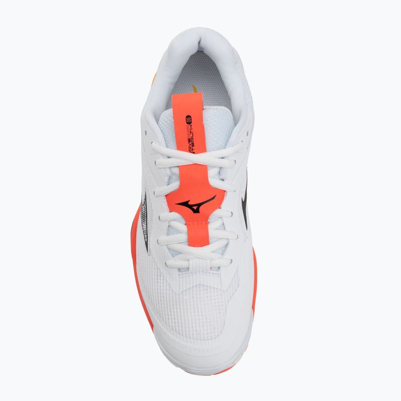 Házenkářské boty Mizuno Wave Stealth 6 white/fiery coral 2/citrus 5