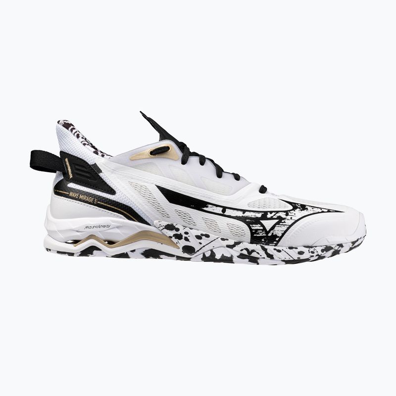 Boty na házenou Mizuno Wave Mirage 5 white/black/ge gold