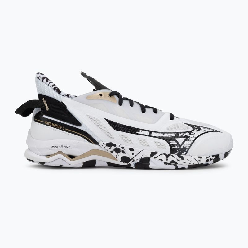 Boty na házenou Mizuno Wave Mirage 5 white/black/ge gold 2