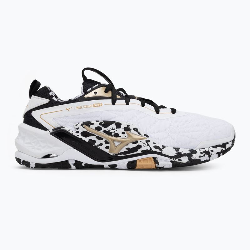 Boty na házenou Mizuno Wave Stealth Neo 2 white/black/gold 2
