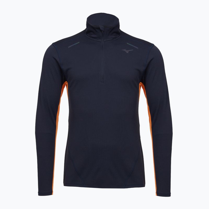 Pánské běžecké triko Longsleeve Mizuno Tech Thermal Charge Half Zip baritone blue