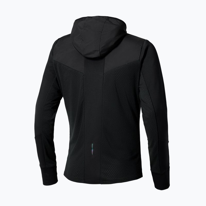 Pánská běžecká bunda Mizuno Warmalite Hybrid Hooded black 2