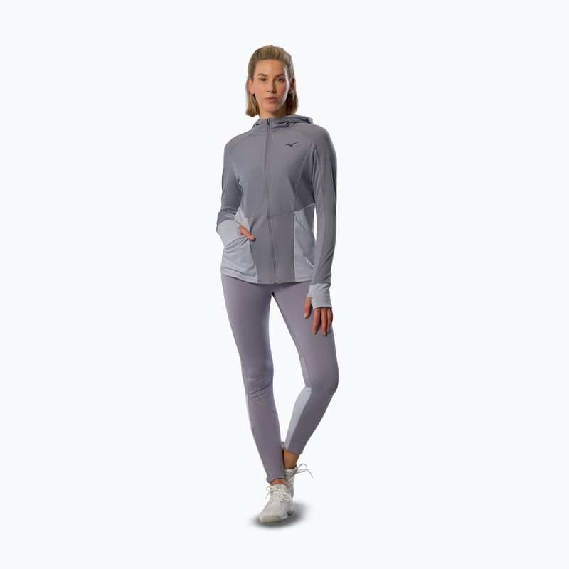 Dámská běžecká bunda Mizuno Active Warm Hybrid Full Zip Hooded quicksilver 2