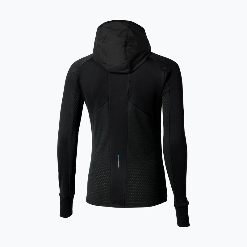 Dámská běžecká bunda Mizuno Active Warm Hybrid Full Zip Hooded black 2