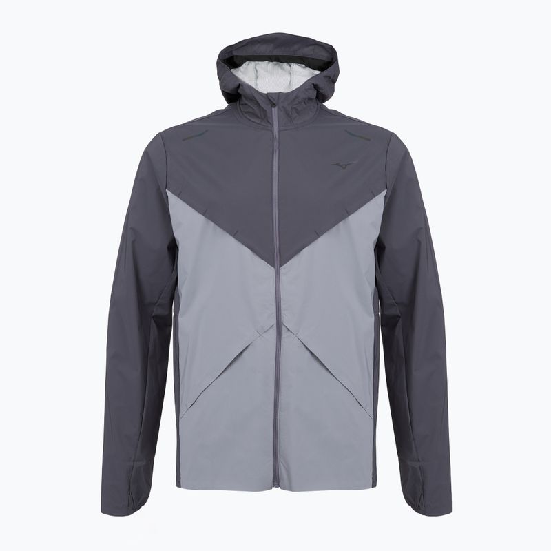 Pánská běžecká bunda Mizuno Tech Thermal Charge Hooded quiksilver