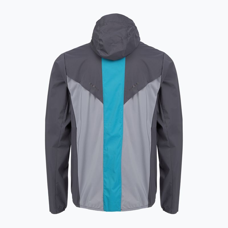 Pánská běžecká bunda Mizuno Tech Thermal Charge Hooded quiksilver 2