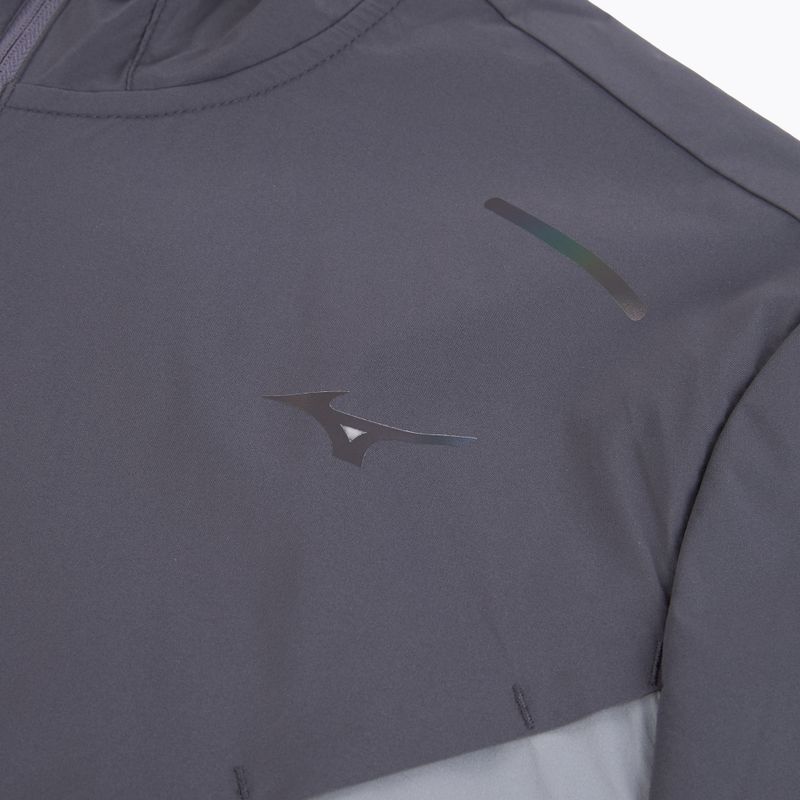 Pánská běžecká bunda Mizuno Tech Thermal Charge Hooded quiksilver 3